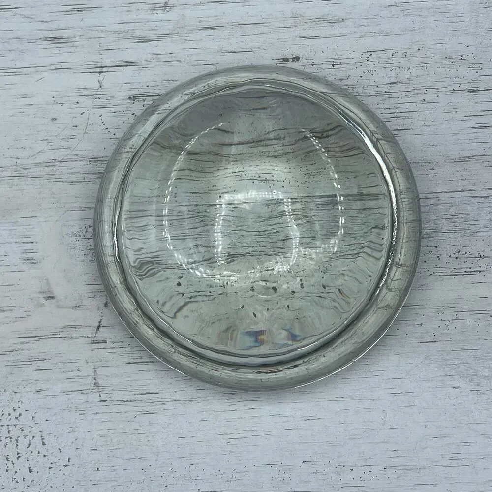 Vintage Clear Glass Round Dome Magnifying Glass Paperweight Desk Hemisphere 3